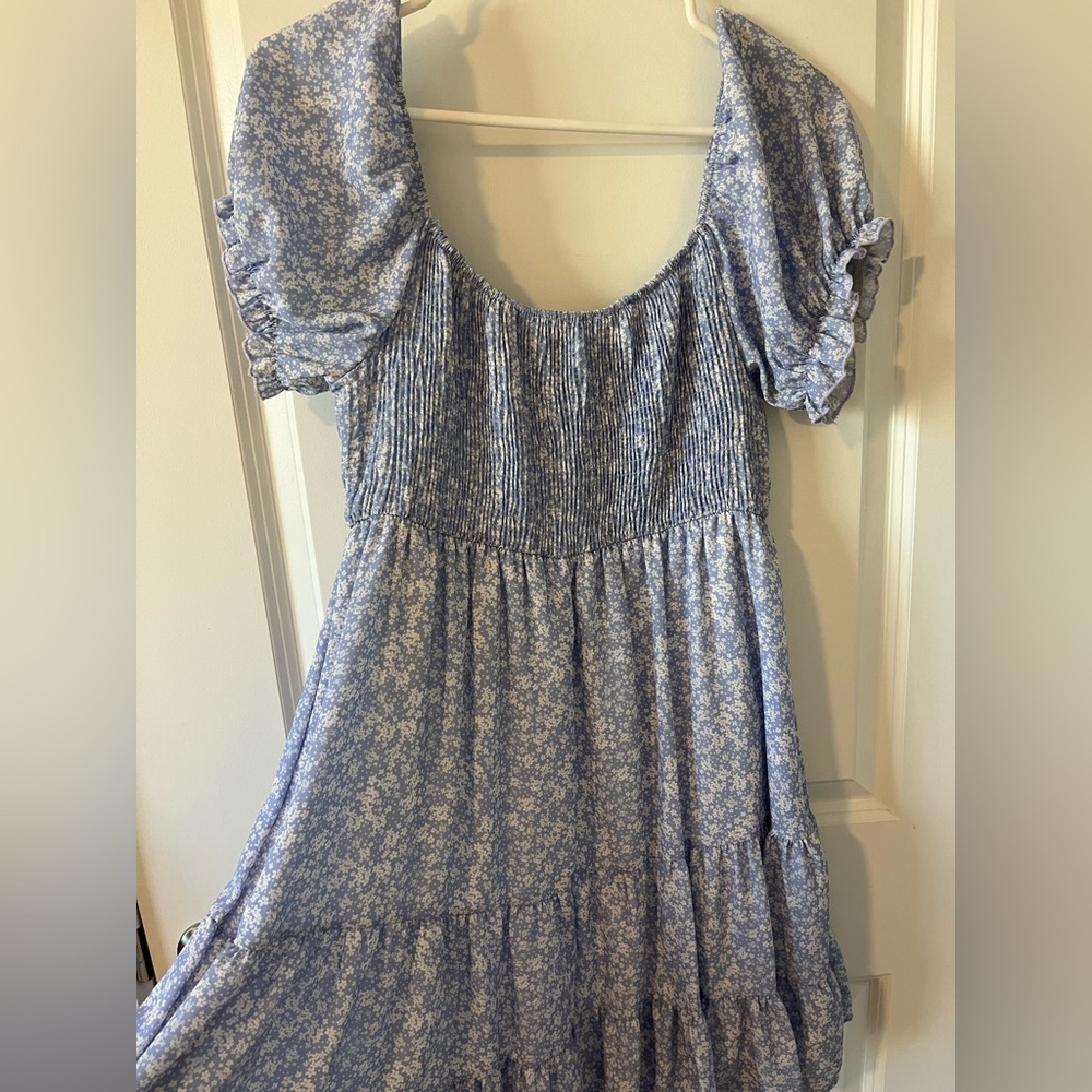 Altar’d State Blue Floral Flowy Sundress - Picture 3 of 3